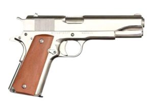 POLISHED NICKEL/WOOD GRIPS
